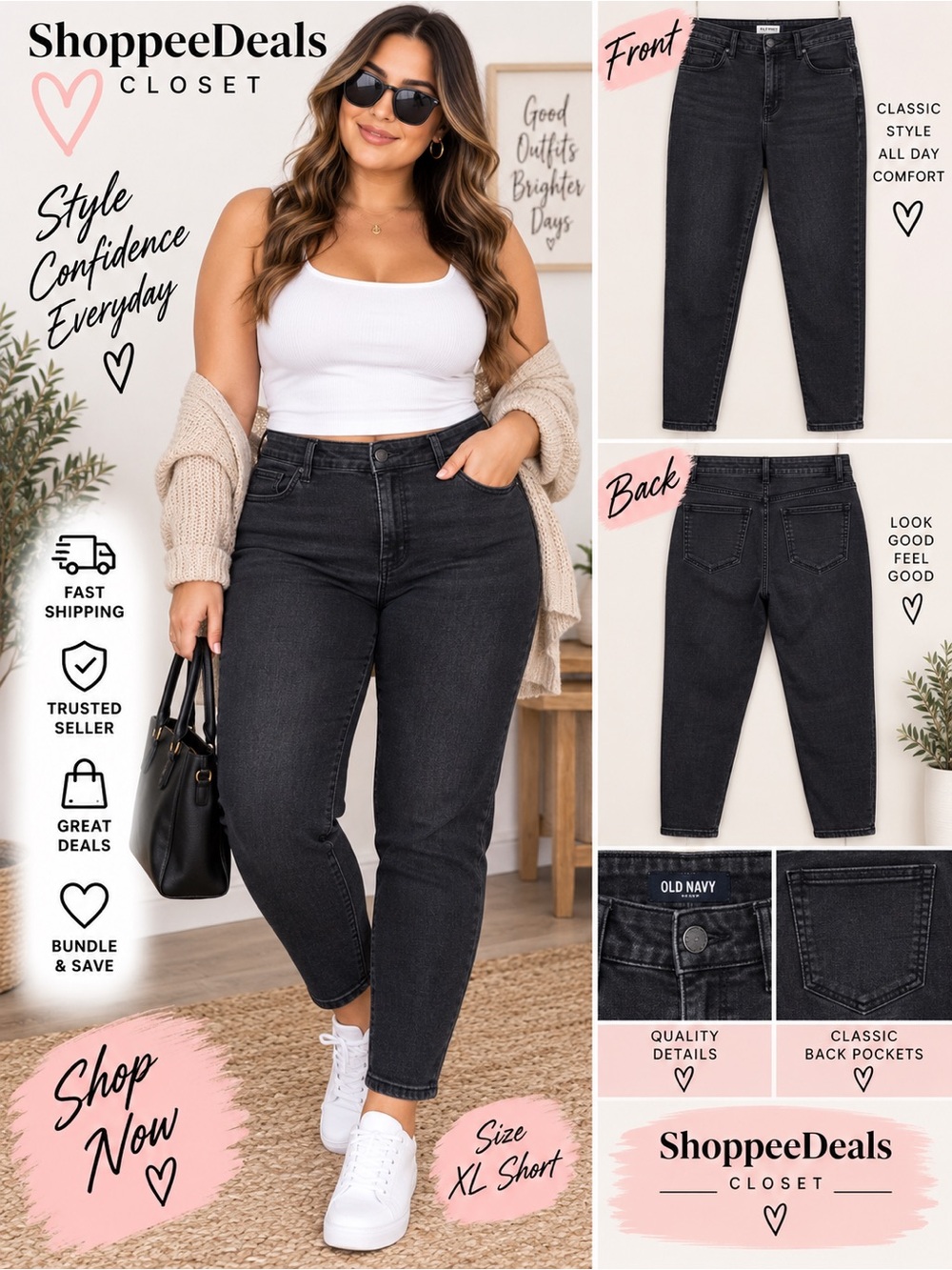 Maurices Black Mid-Rise Jeans Classic Fit